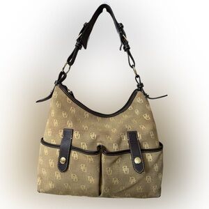 Dooney & Bourke Tan and Black Shoulder Bag